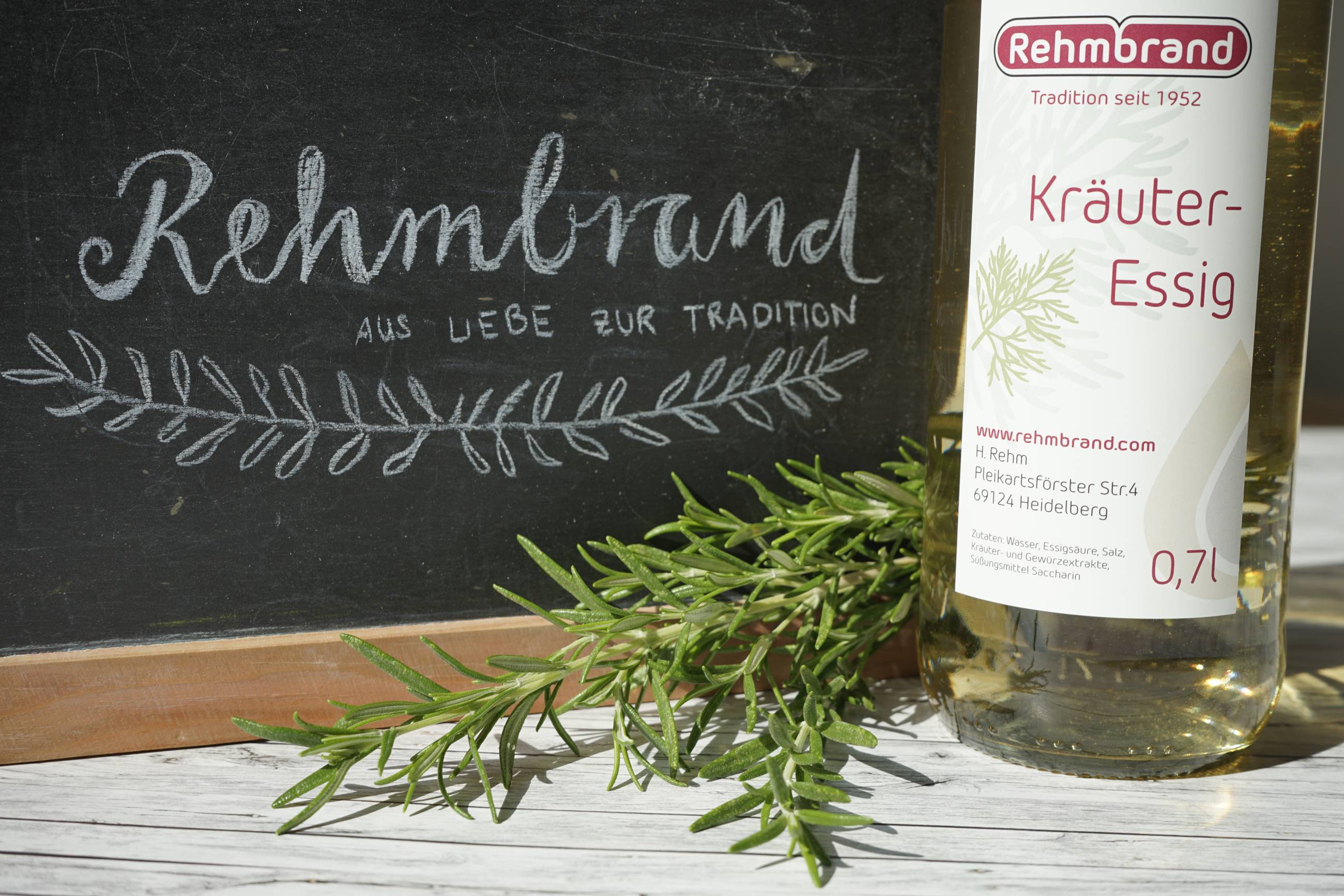 Rehmbrand Kräuter-Essig Flasche